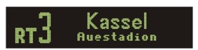 RT3 Kassel Auestadion Anzeige
