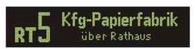 RT5 Kaufungen Papierfabrik �. Rathaus Anzeige